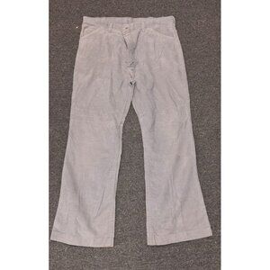 Vintage Wrangler Corduroy Pants Mens 36x29 Grey Bootcut USA Made Scovill 70s
